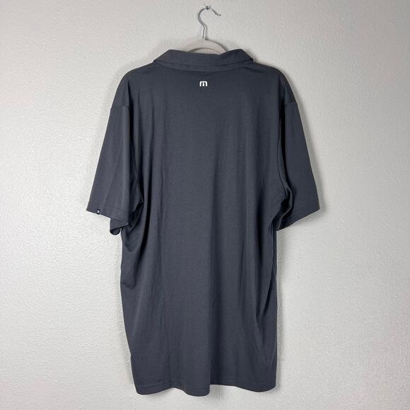 Travis Mathew Temptech Performance Polo Gray XXL NWT Golf Active Travel Shirt - Picture 4 of 7